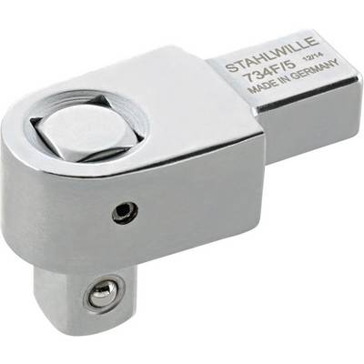 Silver 1/2" torque wrench adapter by Stahlwille, model number 734F/5, manufactured in Germany.