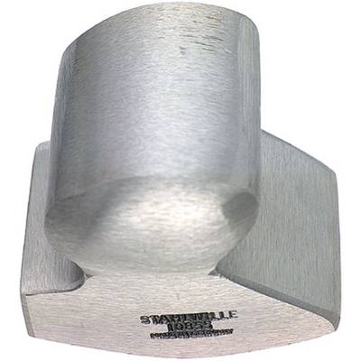 A silver metal hammer head with a square base and rounded striking surface, suitable for precise forging or construction work.