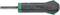 Screwdriver with a black handle and green tip, metallic shaft, with the inscription 'Stahlwille Made in Germany'.