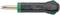 Precision tool by STAHLWILLE, black and green, with a gold-coloured tip, used for precise screw work, manufactured in Germany.