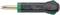 A black and green screwdriver with a removable tip. On the side it reads 'Stahlwille Made in Germany'.