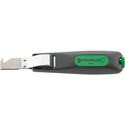 A black screwdriver by Steinel with a curved metal hook.