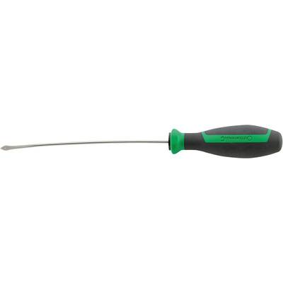 Plastic handle with angled metal hook, used for repair work.