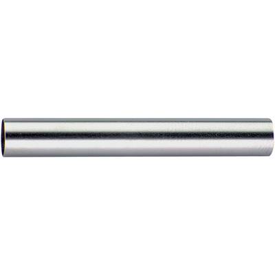 A gleaming, cylindrical metal rod in a horizontal position, reflecting light.