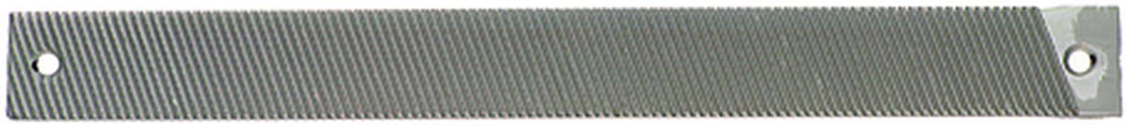 A rectangular file with fine grooves, two holes at the ends, most likely for attaching to a tool or a holder.