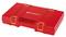 Red tool case with yellow locks and 'STAHLWILLE' logo on the lid.
