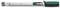 Torque wrench with display for torque adjustment. Silver metal construction with black and green handle.