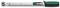 Torque wrench with display for torque setting, metal body and black, green-accented handle on white background.