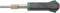 Screwdriver with interchangeable bit and rubber-gripped handle, manufactured in Germany, illustrated as a tool.