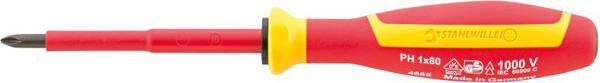 Stahlwille 4665 VDE 2 VDE KREUZSCHLITZSCHRAUBENDREHER MIT DRALL-GRIFF 46653002 Phillips screwdriver 2