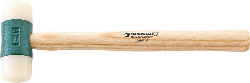 Rubber mallet with wooden handle, trademark 'STAHLWILLE'.