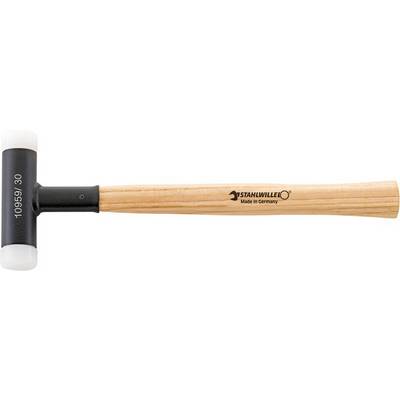 'Stahlwille Schonhammer 10959' with two-colour plastic head, wooden handle, product manufactured in Germany.