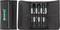 An opened case containing six precision screwdrivers of varying sizes. The case is black with a Stahlwille logo.