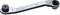 An adjustable spanner with two differently sized drive ends, suitable for use in hard-to-reach areas.