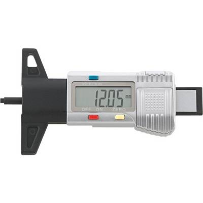 Digital calliper displays measurement of 12.05 mm on LCD screen.