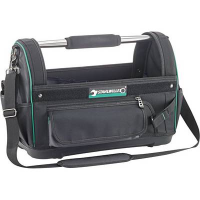 Black tool bag with carry handle and shoulder strap, brand logo 'STAHLWILLE' visible on the front.