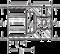 Technical drawing of a component with dimensions l1, l2, and d3. Representation shows side view with hatching and geometric details.