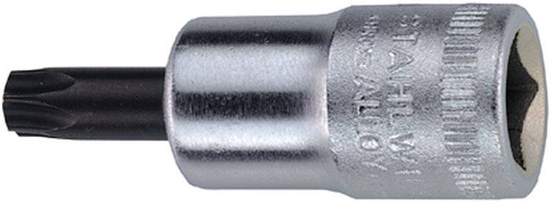 A metal Torx bit attachment in cylindrical form, suitable for machines and manual tools.