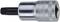 'Torx socket key with a long metal shaft in close-up, a screwing tool for precision applications.'