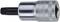 'Screwdriver bit with Torx tip, metal casing, suitable for screws with internal star profile, close-up tool view.'
