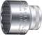 Metal sleeve nut with the inscription 'Stahlwille, Chrome Alloy, Germany' at an angled position. Contains no additional decorative elements.
