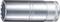 A silver socket with the inscription 'STAHLWILLE' and 'CHROME ALLOY GERMANY', cylindrical in shape with a knurled handle.