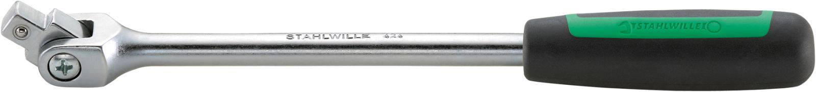 An adjustable wrench with a black and green handle, suitable for mechanical work and tightening screws.