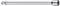 A silver-coloured extension bar for a ratchet, metallically gleaming, horizontally positioned.