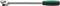 Adjustable tool with a long handle, featuring a black and green rubber-coated grip. Suitable for tightening bolts and nuts.