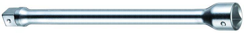 A silver extension bar for socket keys with a square drive and hexagonal socket.
