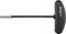 T-shaped spanner with black handle and long shaft, suitable for work in hard-to-reach areas.