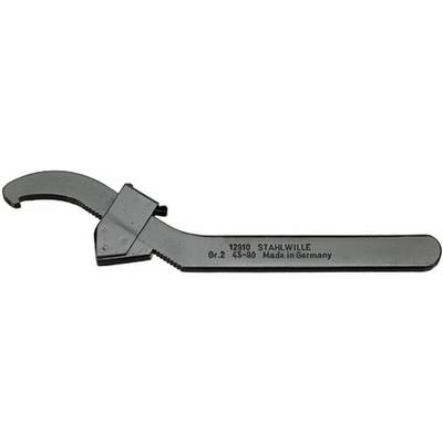 A Stahlwille hook spanner, Model 13210, Size 2, with engraving 'Made in Germany', specified for 45-80 mm.
