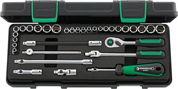 Stahlwille 40MA/25/8QR KN 96010107 Bit set 3.2 mm, 3.5 mm, 4 mm, 4.5 mm, 5 mm, 5.5 mm, 6 mm, 7 mm, 8 mm, 9 mm, 10 mm, 11 mm, 12 mm, 13 mm, 14 mm 1/4" (6.3 mm)