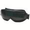 Safety protective glasses with black frame and tinted lenses, suitable for use in high-risk environments.
