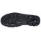 Sole of a boot with robust tread, suitable for uneven terrain.