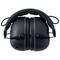 Black ear defenders with padded headband, suitable for noise reduction in work environments or noisy areas.