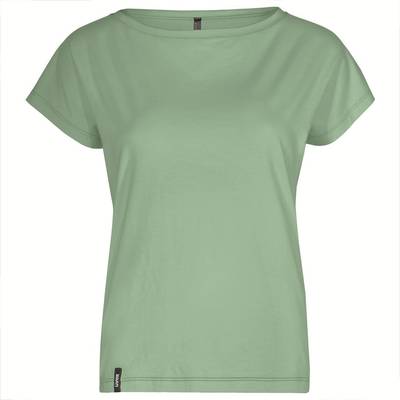 A simple, green T-shirt with short sleeves, pictured front-on against a white background.