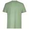 A simple, single-colour green T-shirt shown from behind, without pattern or details.