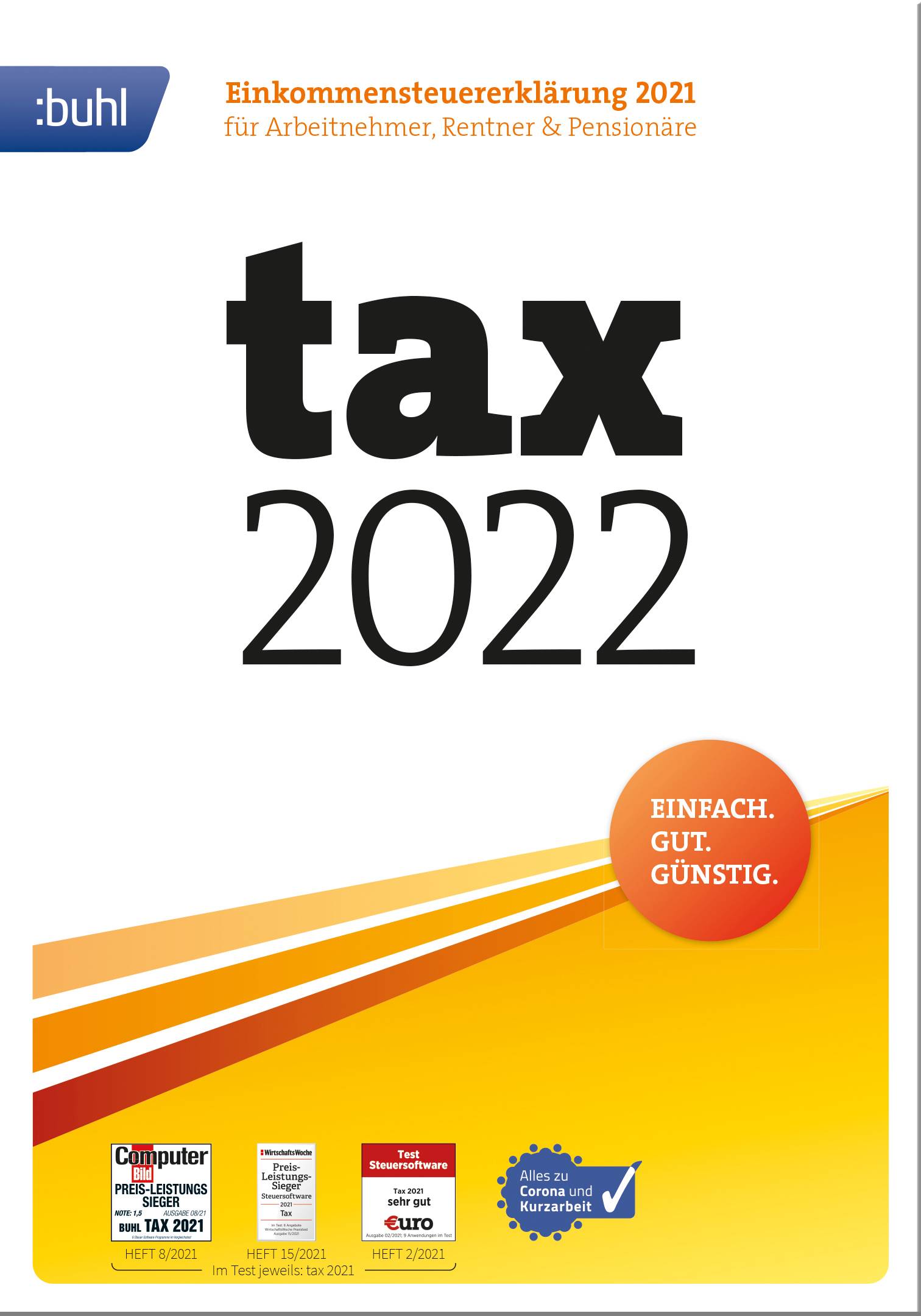 WISO tax 2022 (DVD-Box) Full version, 1 licence Windows Control-0