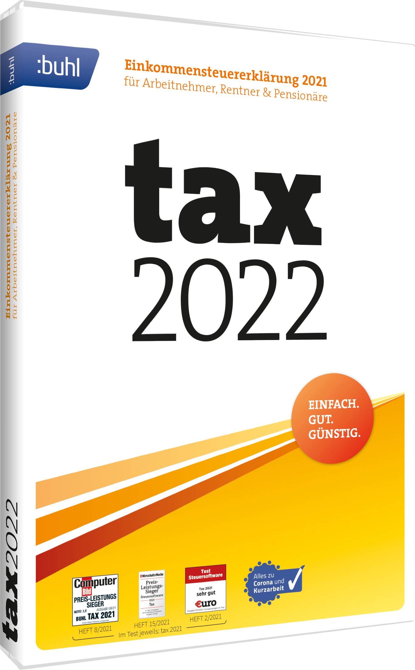 WISO tax 2022 (DVD-Box) Full version, 1 licence Windows Control-1
