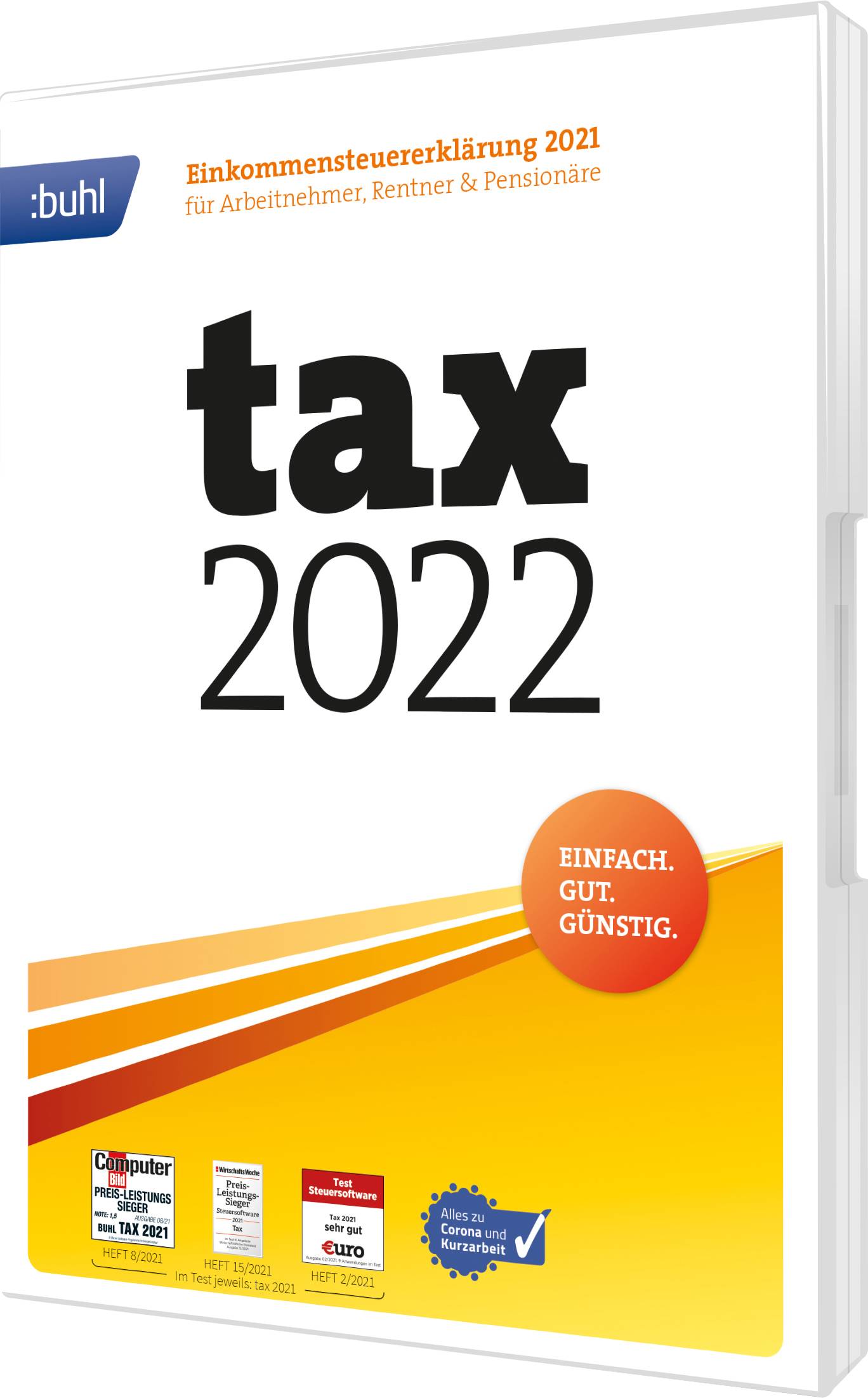 WISO tax 2022 (DVD-Box) Full version, 1 licence Windows Control-2