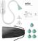 'Braun Manual Nasal Aspirator 1', consisting of suction device, two nozzle attachments, a black storage pouch and six foam filters, with packaging.