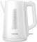 White electric kettle with handle, spout and water level indicator up to 1.7 litres. Brand logo at the bottom.