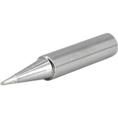 Metal soldering tip, conical and shiny, for precise soldering of electronic components.