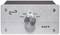 A silver-coloured Dynavox audio selector switch with five AUX inputs (AUX1 to AUX5) grouped around a central rotary knob.