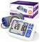 A digital blood pressure monitor shows a reading of 'SYS 128 mmHg, DIA 80 mmHg, Pulse/min 79' next to its packaging.