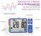 Blood pressure monitor with display: SYS 128 mmHg, DIA 80 mmHg, Pulse 79. Stores 50 readings for 2 users. Perfect for couples.