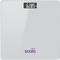 Digital bathroom scale showing '62.85 kg'. Scale logo at the bottom of the device. Clear display of measured body weight.