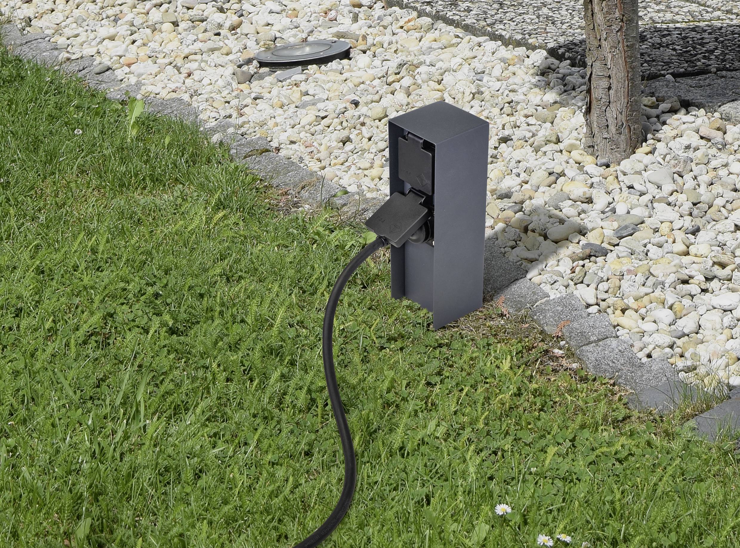 Sygonix SY-4979750 Weatherproof power strip Anthracite-5