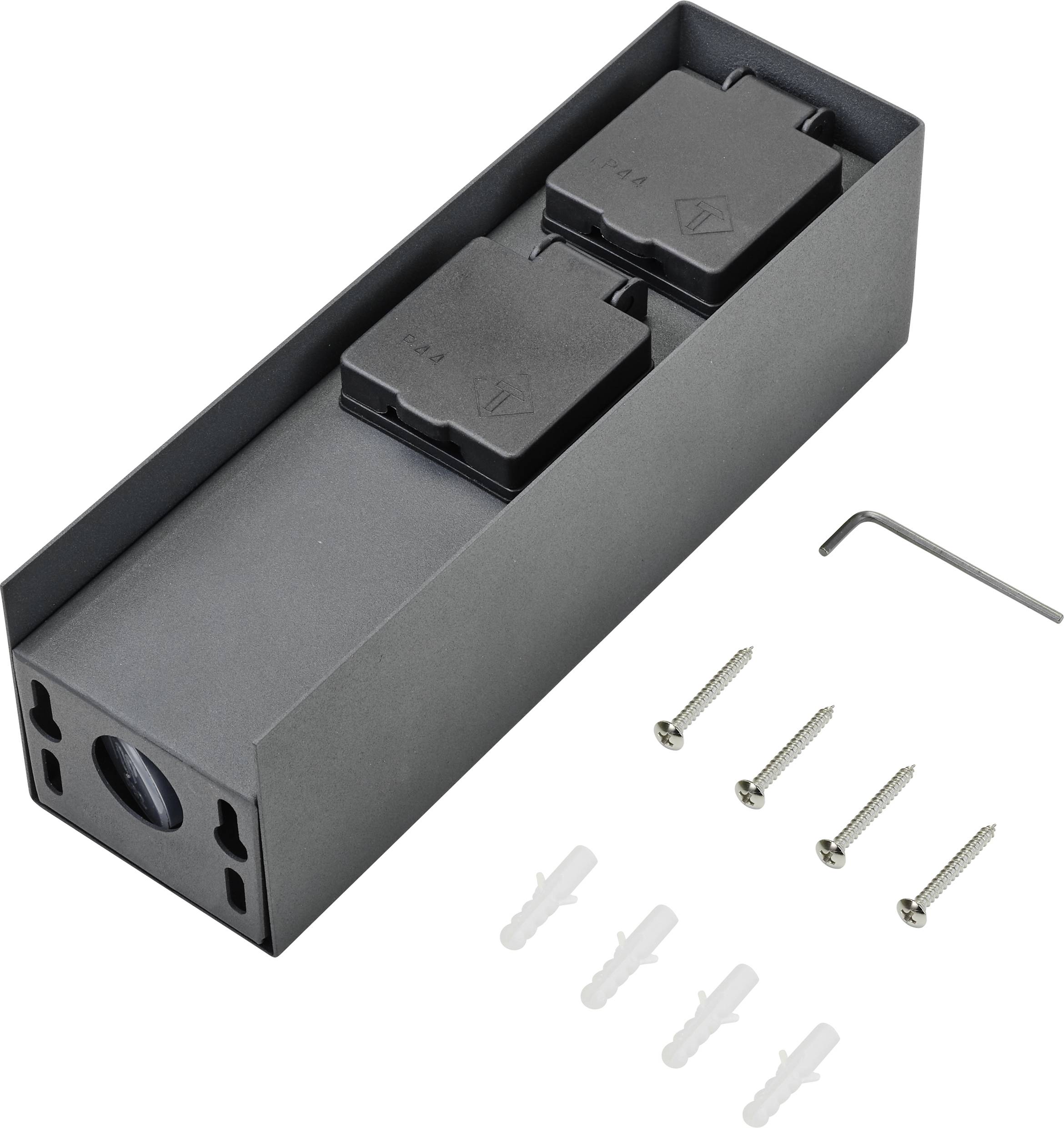 Sygonix SY-4979750 Weatherproof power strip Anthracite-4